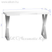 Manikűrös Műkörmös Asztal MOMO 04-SL ezüst színű lábbal - E-SHOP Manikűrös Műkörmös Asztal MOMO 04-SL ezüst színű lábbal - E-SHOP ELKONcosmetic Kft.