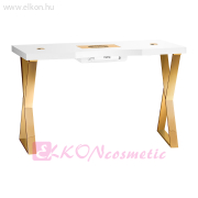 Manikűrös Műkörmös Asztal Porelszívóval MOMO 04-GL arany - E-SHOP