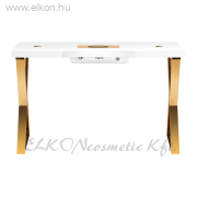 Manikűrös Műkörmös Asztal Porelszívóval MOMO 04-GL arany - E-SHOP ELKONcosmetic Kft.
