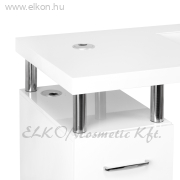 Manikűrös Műkörmös Asztal Porelszívóval 5 fiók MOMO L03 fehér - E-SHOP ELKONcosmetic Kft.