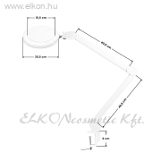 Glow 8021 LED 5D Asztali Nagyítós Lámpa Állítható Fényhőmérséklet fehér - E-SHOP ELKONcosmetic Kft.