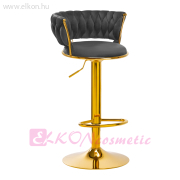 4Rico Gázrugós Bárszék QS-B313a szürke bársony - E-SHOP