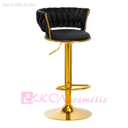 4Rico Gázrugós Bárszék QS-B313a fekete bársony - E-SHOP
