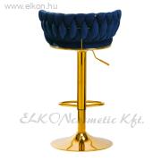 4Rico Gázrugós Bárszék QS-B313a sötétkék bársony - E-SHOP ELKONcosmetic Kft.