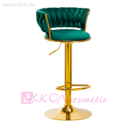 4Rico Gázrugós Bárszék QS-B313a zöld bársony - E-SHOP