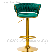 4Rico Gázrugós Bárszék QS-B313a zöld bársony - E-SHOP ELKONcosmetic Kft.