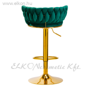 4Rico Gázrugós Bárszék QS-B313a zöld bársony - E-SHOP ELKONcosmetic Kft.