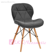 4Rico Váró Szék QS-186 szürke bársony - E-SHOP