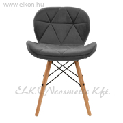 4Rico Váró Szék QS-186 szürke bársony - E-SHOP ELKONcosmetic Kft.