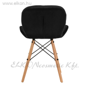 4Rico Váró Szék QS-186 fekete bársony - E-SHOP ELKONcosmetic Kft.