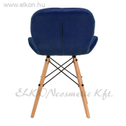 4Rico Váró Szék QS-186 sötétkék bársony - E-SHOP ELKONcosmetic Kft.