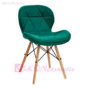 4Rico Váró Szék QS-186 zöld bársony - E-SHOP