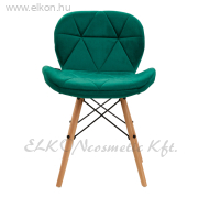 4Rico Váró Szék QS-186 zöld bársony - E-SHOP ELKONcosmetic Kft.