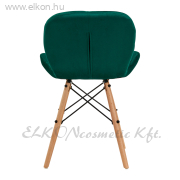4Rico Váró Szék QS-186 zöld bársony - E-SHOP ELKONcosmetic Kft.