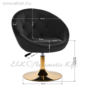 4Rico Váró Szék QS-BL12G fekete - E-SHOP ELKONcosmetic Kft.