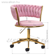 4Rico Recepciós Szék QS-GW01G rózsaszín - E-SHOP ELKONcosmetic Kft.