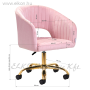 4Rico Recepciós Szék QS-OF212G rózsaszín - E-SHOP ELKONcosmetic Kft.