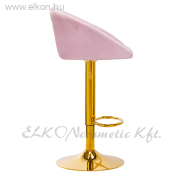 4Rico Gázrugós Bárszék QS-B16G rózsaszín bársony - E-SHOP ELKONcosmetic Kft.