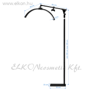 Íves Szempillás Lámpa, szabályozható árnyékmentes fénnyel fekete - E-SHOP ELKONcosmetic Kft.