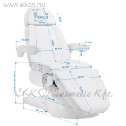 Elektromos Kezelőszék / Kezelőágy 3 motoros - fehér - E-SHOP ELKONcosmetic Kft.