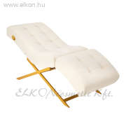 Szempillás Ágy fix vázzal, arany lábbal - fehér - E-SHOP ELKONcosmetic Kft.