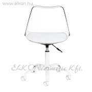 Munkaszék Gázpumpás Ghost - fehér - E-SHOP ELKONcosmetic Kft.