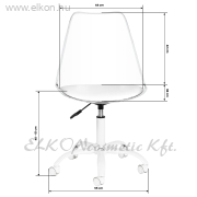 Munkaszék Gázpumpás Ghost - fehér - E-SHOP ELKONcosmetic Kft.