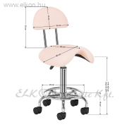 Forgózsámoly Gázpumpás, nyerges - rózsaszín-króm - E-SHOP ELKONcosmetic Kft.