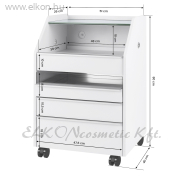 Eszközkocsi Munkaállomás Pedikűrhöz - E-SHOP ELKONcosmetic Kft.