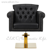 Gabbiano Berlin fodrászszék, fekete és arany - E-SHOP ELKONcosmetic Kft.