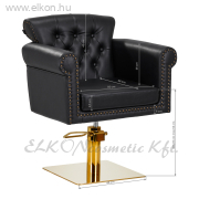 Gabbiano Berlin fodrászszék, fekete és arany - E-SHOP ELKONcosmetic Kft.