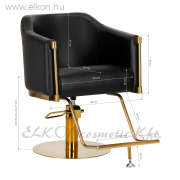 Gabbiano Pumpás Barber / Fodrász Szék Burgos - fekete-arany - E-SHOP ELKONcosmetic Kft.