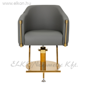 Gabbiano Pumpás Fodrász Szék Burgos - szürke-arany - E-SHOP ELKONcosmetic Kft.