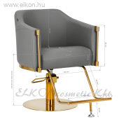 Gabbiano Pumpás Fodrász Szék Burgos - szürke-arany - E-SHOP ELKONcosmetic Kft.