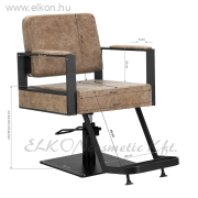 Gabbiano Modena Barber / Fodrász Szék - barna - E-SHOP ELKONcosmetic Kft.