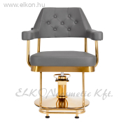Gabbiano Granda Barber / Fodrász Szék - szürke-arany - E-SHOP ELKONcosmetic Kft.