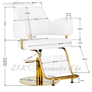 Gabbiano Linz NQ Fodrász Szék - arany-fehér - E-SHOP ELKONcosmetic Kft.