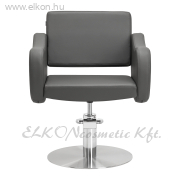 Gabbiano fodrászszék Sewilla szürke, INOX lábazattal - E-SHOP ELKONcosmetic Kft.