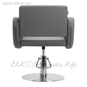 Gabbiano fodrászszék Sewilla szürke, INOX lábazattal - E-SHOP ELKONcosmetic Kft.