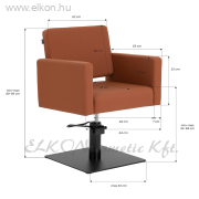 Gabbiano Vitoria fodrász szék terrakotta - E-SHOP ELKONcosmetic Kft.