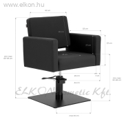 Gabbiano Vitoria fodrász szék fekete - E-SHOP ELKONcosmetic Kft.