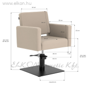 Gabbiano Vitoria fodrász szék szürke-bézs - E-SHOP ELKONcosmetic Kft.