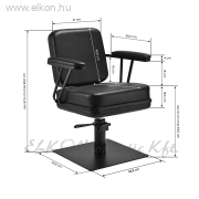 Gabbiano Madrid fodrászszék, fekete - E-SHOP ELKONcosmetic Kft.