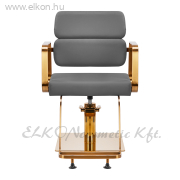Gabbiano Porto hidraulikus Fodrász Szék szürke-arany - E-SHOP ELKONcosmetic Kft.