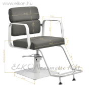 Gabbiano Porto hidraulikus fodrász szék szürke-fehér - E-SHOP ELKONcosmetic Kft.