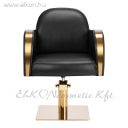 Gabbiano Malaga hidraulikus fodrász szék fekete-arany - E-SHOP ELKONcosmetic Kft.