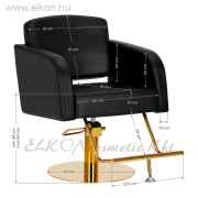 Gabbiano Turin Barber / Fodrász Szék fekete-arany - E-SHOP ELKONcosmetic Kft.