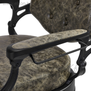 Gabbiano Turin Barber / Fodrász Szék antik zöld - E-SHOP ELKONcosmetic Kft.