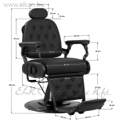 Gabbiano Francesco Barber / Fodrász szék fekete - E-SHOP ELKONcosmetic Kft.