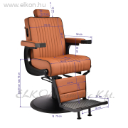 Gabbiano Levi hosszában steppelt Barber / Fodrász Szék - terrakotta - E-SHOP ELKONcosmetic Kft.